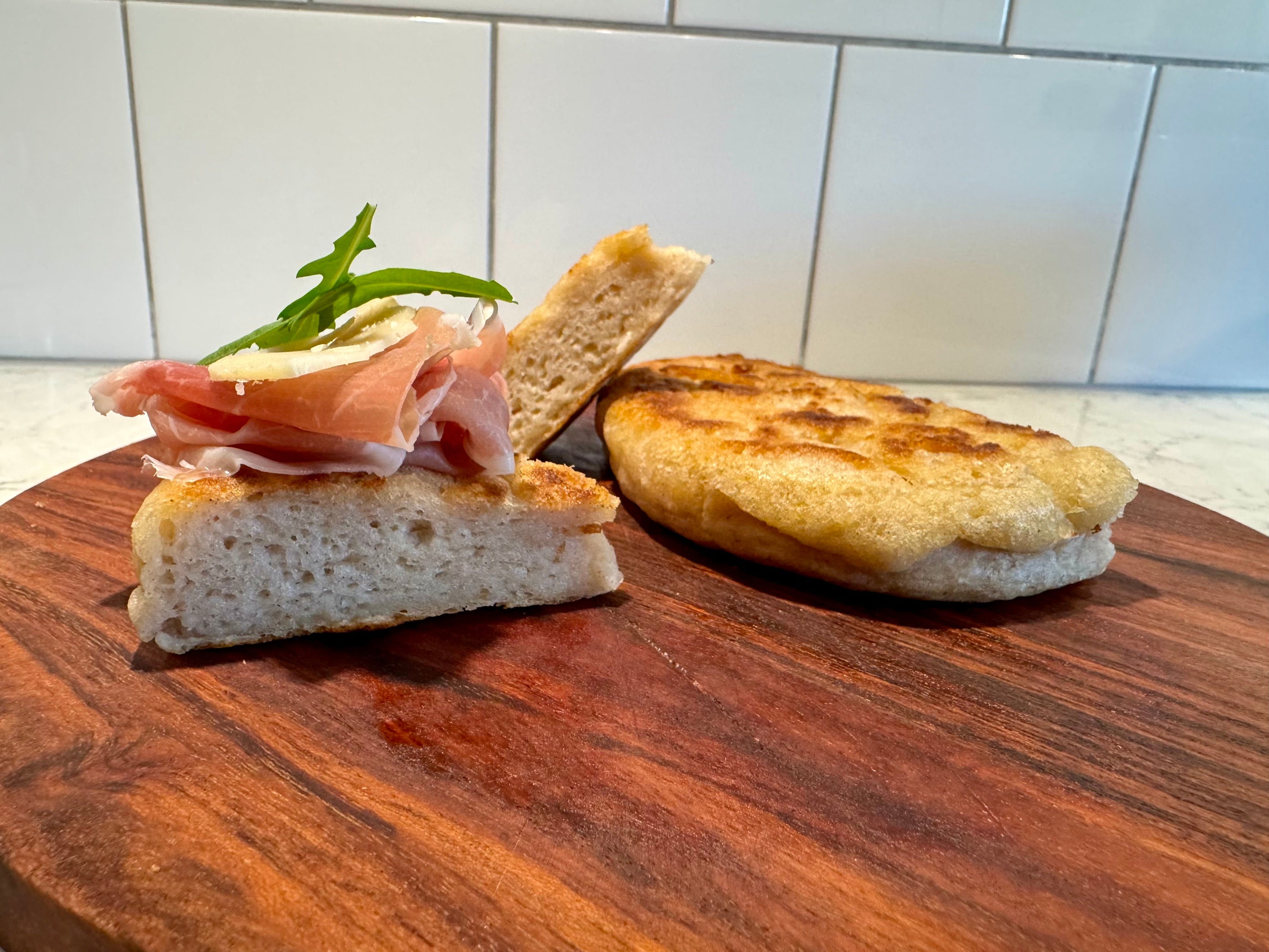 Pan fried focaccia